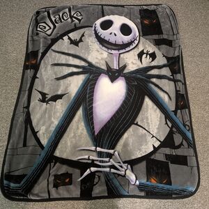 Disney Nightmare Before Christmas Reversible Fleece Blanket Jack And Sally